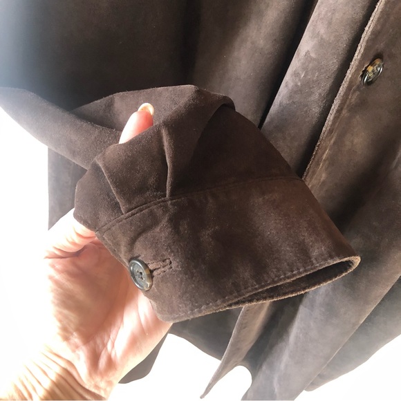 Mens Hathaway brown suede long shirt jacket size XXL - Picture 7 of 10